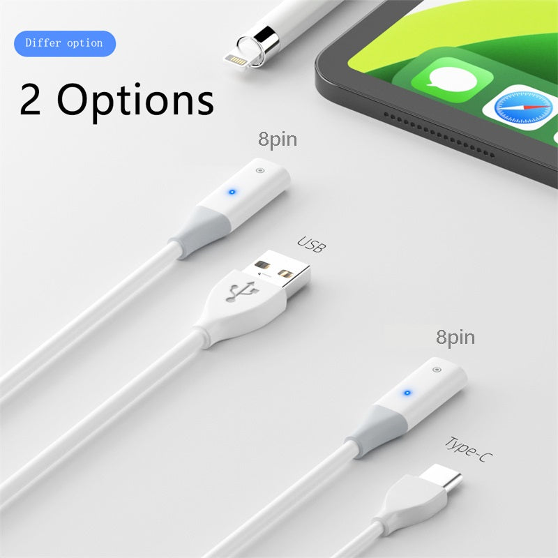USB-A Charging Adapter Cable Compatible with Apple Pencil 1st Generation, 100cm Charging Cord USB-A Charging Adapter Cable Compatible with Apple Pencil 1st Generation, 100cm Charging Cord